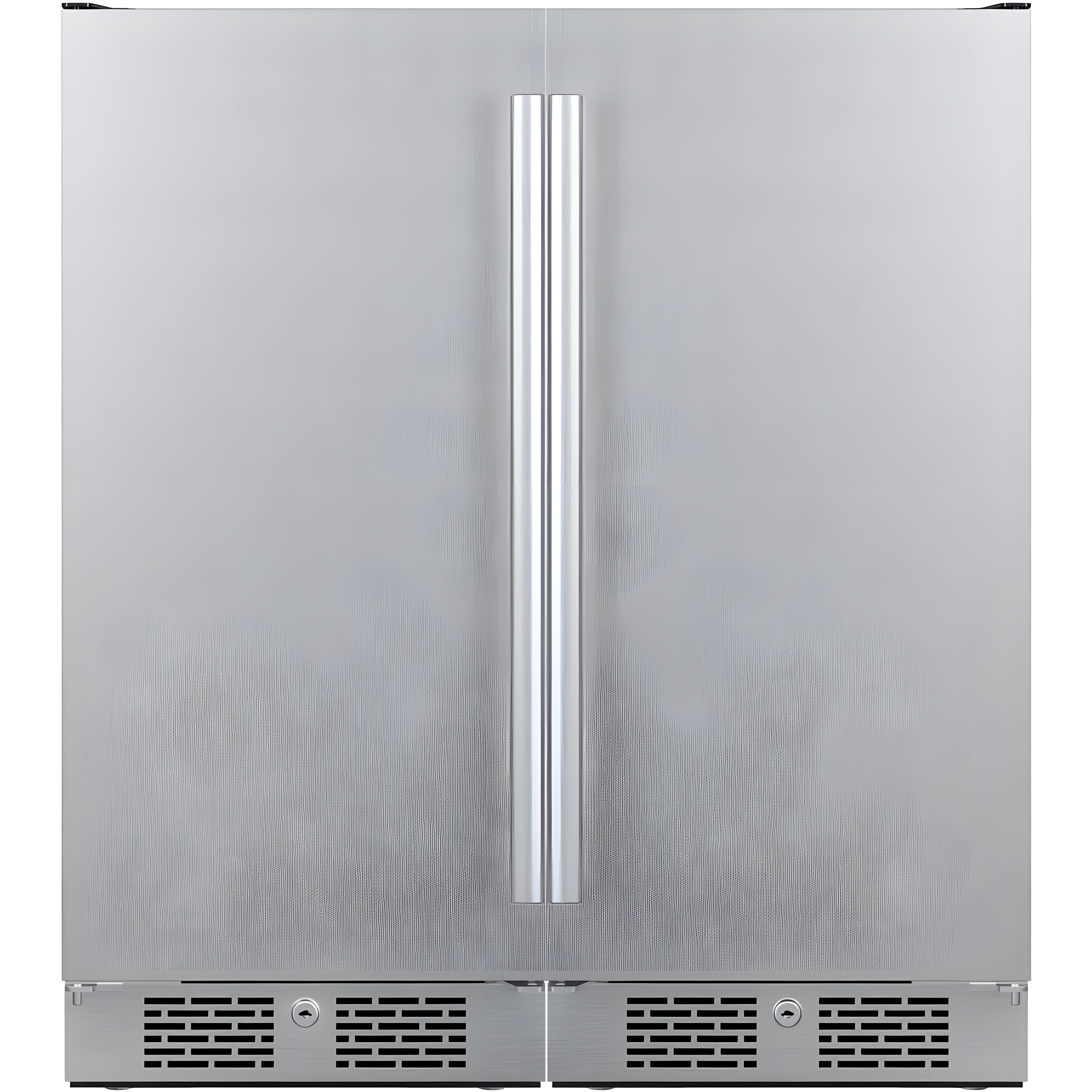 Avallon 30 Inch Wide 6.7 Cu. Ft. Built-In or Free Standing Side by Side Dual Compact Refrigerator - AFR152SSDUAL