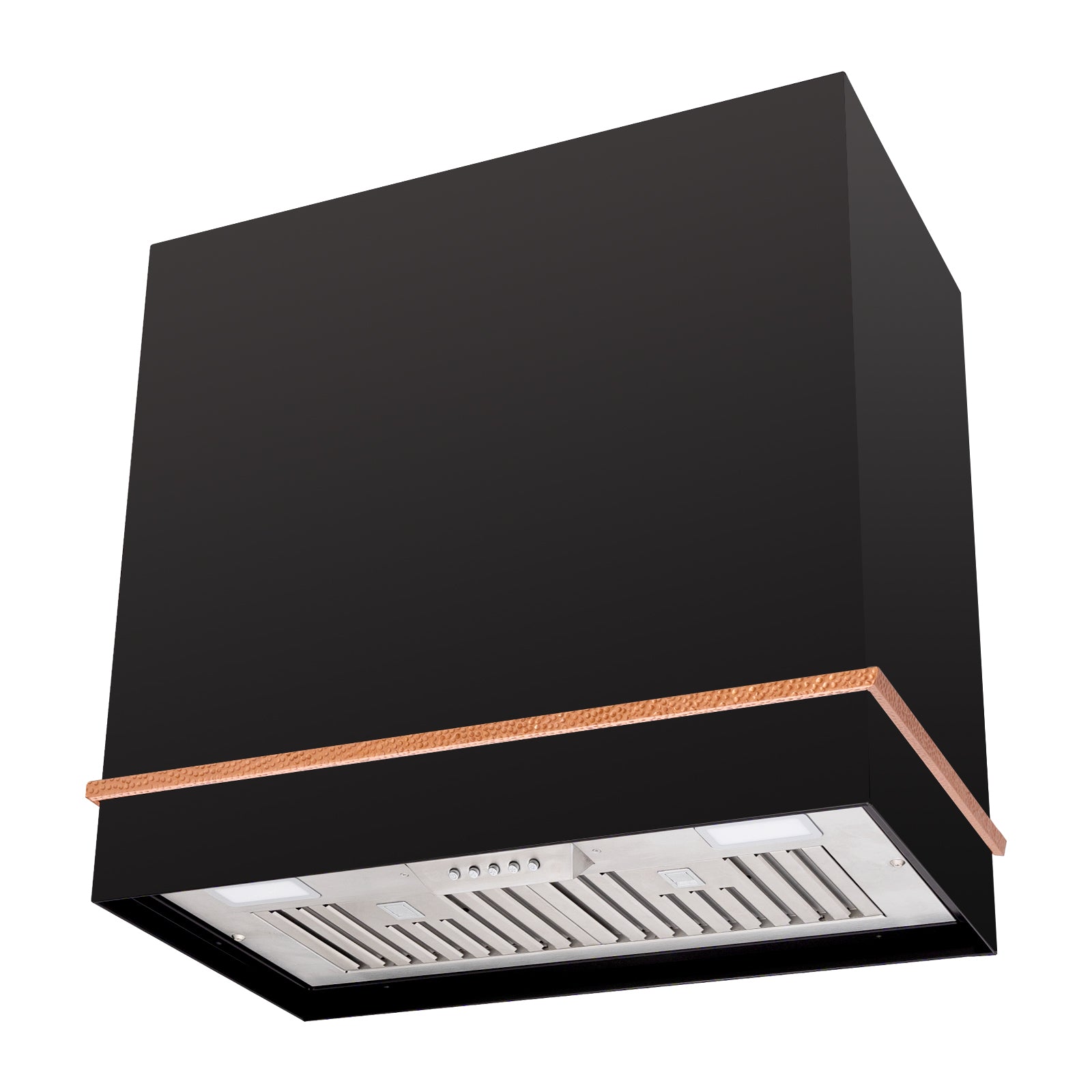 Akicon 30" Stainless Steel Range Hood, 600 CFM Wall Mount Vent Hood with Powerful Vent Motor, Modern Box Kitchen Hood with LED Lights, Charcoal Filter - AK-HS30HA-JBC-48