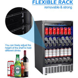 AOBOSI 24 Inch Beverage Cooler 164 CANS Beverage Refrigerator - ‎JC-145C