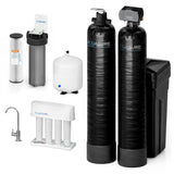 Aquasure Signature Elite | 1,000,000 Gallons Whole House Water Filter Treatment Bundle with 48,000 Grains Softener w/ Fine Mesh Resin, 75 GPD Reverse Osmosis System -AS-SE1000FM