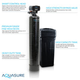 Aquasure Signature Elite | 1,000,000 Gallons Whole House Water Filter Treatment Bundle with 48,000 Grains Softener w/ Fine Mesh Resin, 75 GPD Reverse Osmosis System -AS-SE1000FM