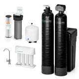 Aquasure Signature Elite | 600,000 Gallons Whole House Water Filter Treatment Bundle with 32,000 Grains Softener, 75 GPD Reverse Osmosis System - AS-SE600A