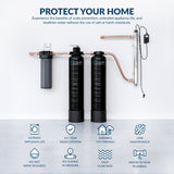 Aquasure Serene Lite Series | 800K Gallons Whole House Salt-Free Conditioning/Softening Descaler Bundle with Water Treatment System, Pleated Sediment Pre-Filter and 8 GPM UV De-Activator - AS-SF800CKU