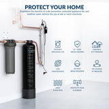Aquasure Serene Lite Series | 800K Gallons Whole House Salt-Free Water Conditioning/Softening Descaler Bundle with Triple Purpose Filter System and 8 GPM UV De-Activator - AS-SF800U