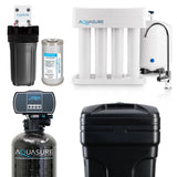 Aquasure Signature Pro | Whole House Water Filter Bundle with 32,000 Grains Softener, 75 GPD Reverse Osmosis System & Triple Purpose Pre-Filter - AS-WHF32D