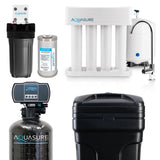 Aquasure Signature Pro | Whole House Water Filter Bundle with 48,000 Grains Softener, 75 GPD Reverse Osmosis System & Triple Purpose Pre-Filter - AS-WHF48D