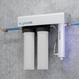 Aquasure Quantum Series | 18 GPM Multi-Stage UV Ultraviolet Light Whole House Water Treatment Filtration System, 48W - AS-WHUV18HO