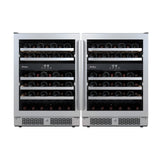 Avallon 48 Inch Wide 90 Bottle Capacity Wine Cooler with Door Locks and 4 Cooling Zones - AWC242DZDUAL