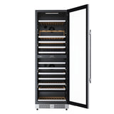 Avallon 24 Inch Wide 140 Bottle Capacity Built-In or Free Standing Wine Cooler with Wood Shelves, Dual Zone Cooling, Door Alarm, Door Lock and Energy Star Rated - AWC243TDZRHA