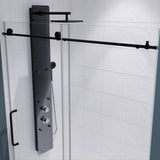 Anzzi Madam Series 60 in. by 76 in. Frameless Sliding Shower Door with Handle SD-AZ13-02 - SD-AZ13-02BN
