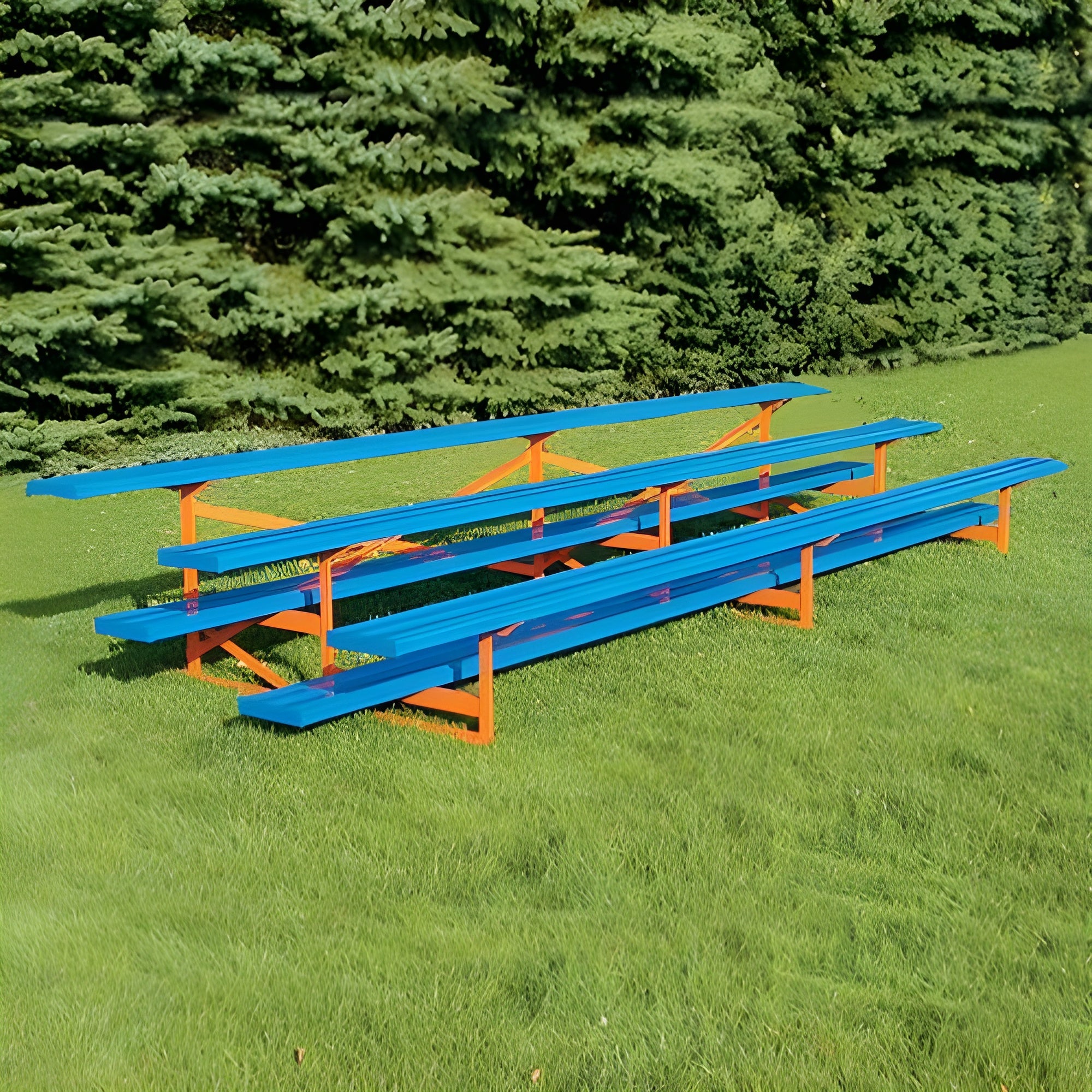 Bleacher 3 Row 15' All Aluminum Standard Bleacher - Powder Coated