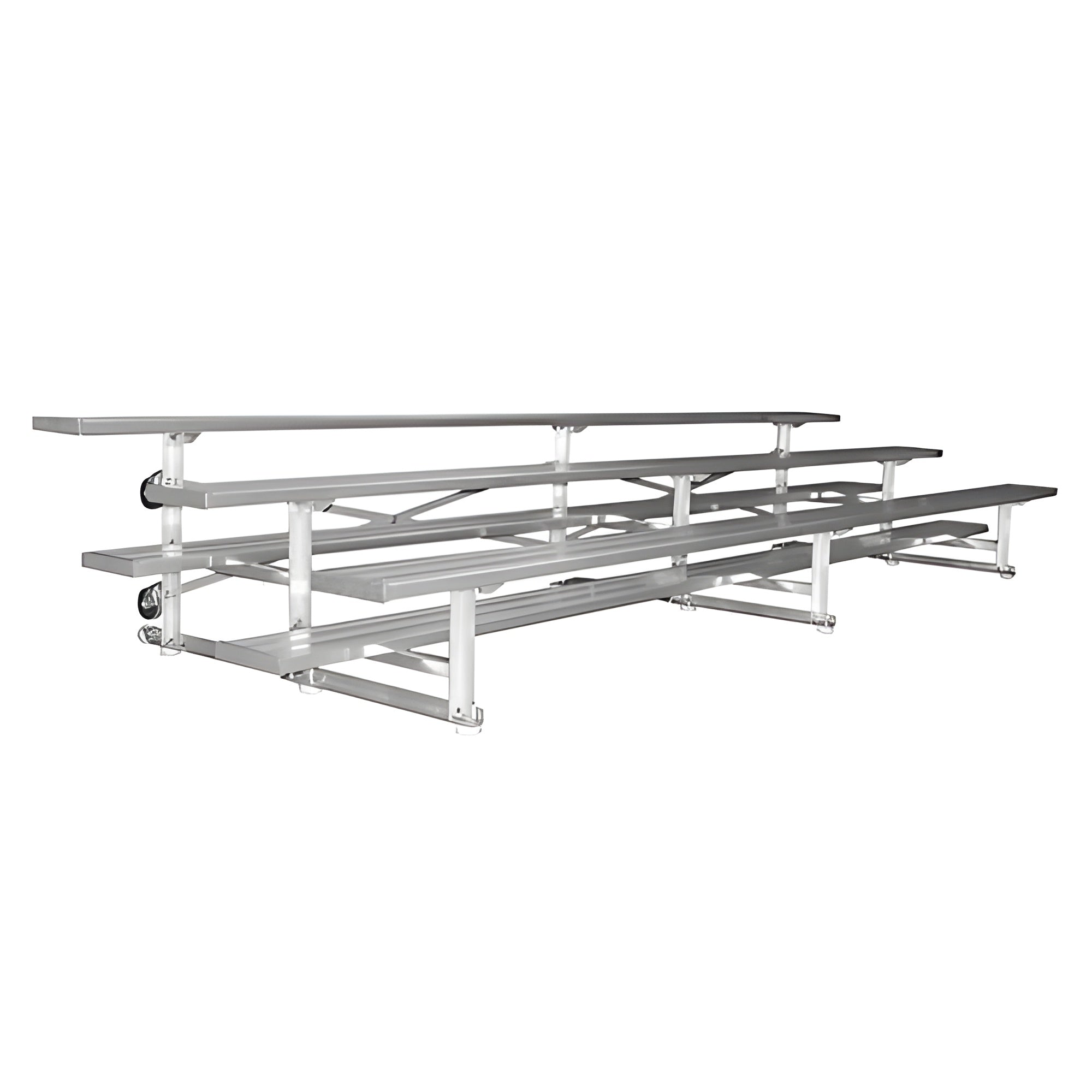 Bleacher - 21 ft. (3 Row - Double Foot Plank) - Tip & Roll - BLDP-321TRG