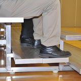 Bleacher 4 Row Portable 7½' Tip &amp; Roll Preferred Aluminum Bleacher - BLDP-475TRG