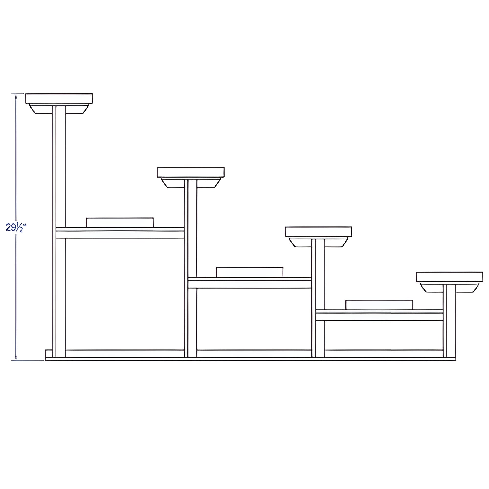 Bleacher 4 Row 21' All Aluminum Preferred Bleacher - BLDP-421AL
