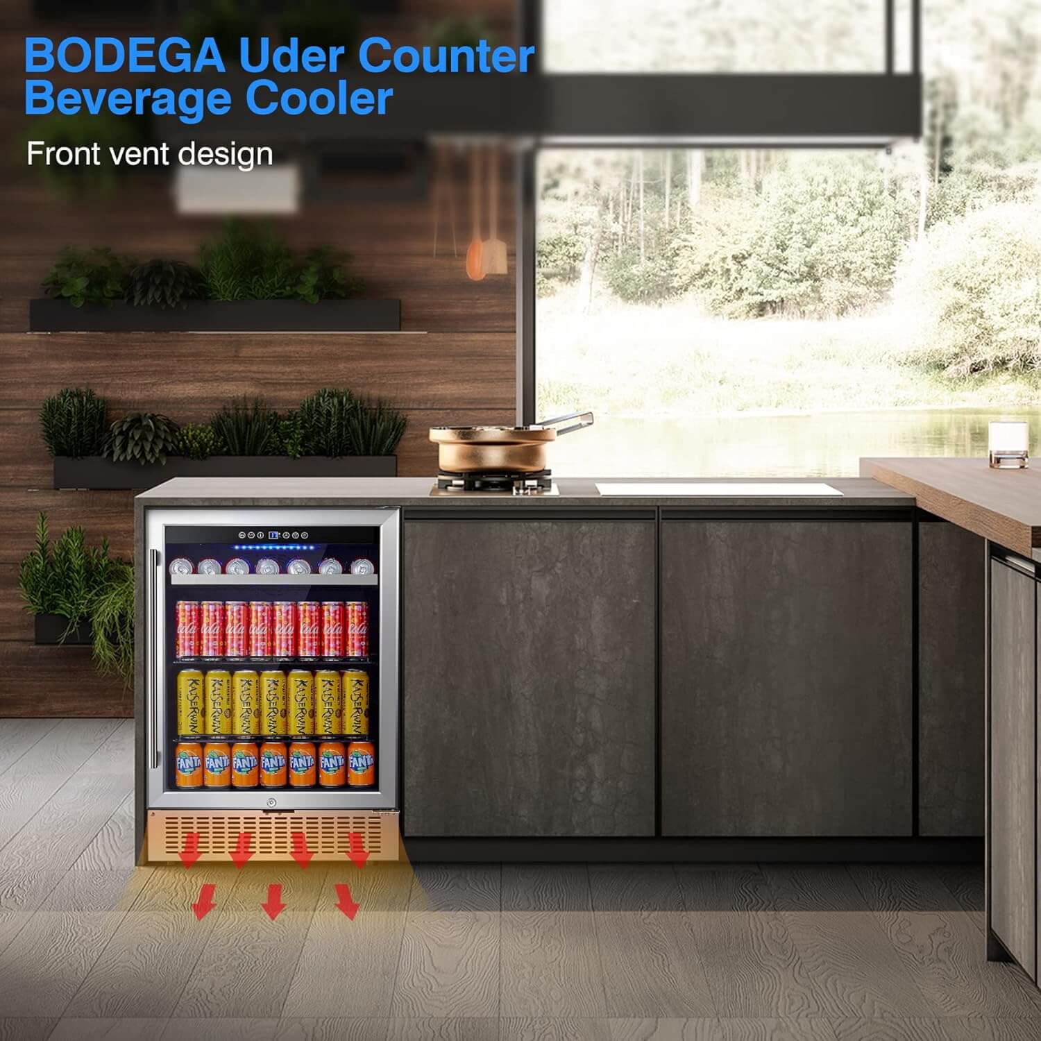 BODEGA Beverage Refrigerator 24 Inch 180 Cans Beer Fridge - YC-150C