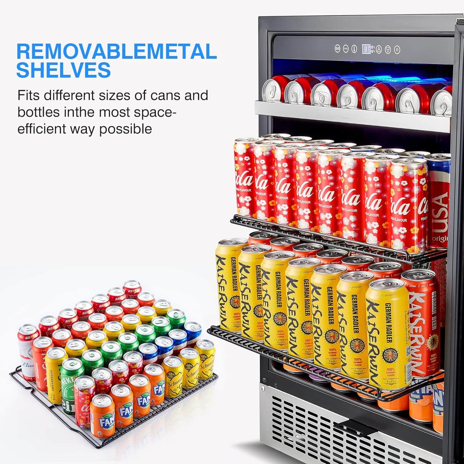 BODEGA Beverage Refrigerator 24 Inch 180 Cans Beer Fridge - YC-150C