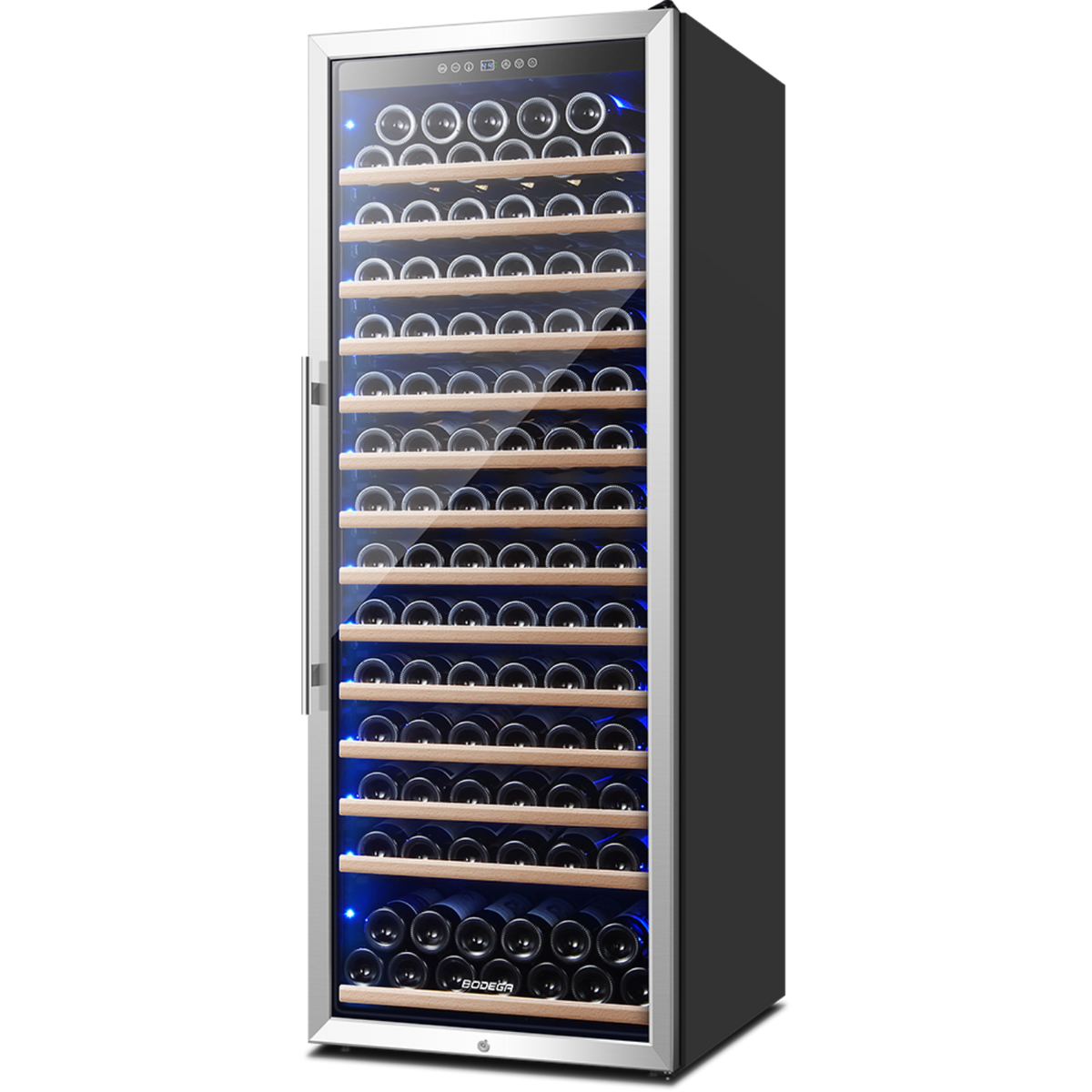 BODEGAcooler 24" Free Standing 154 Bottles Wine Cooler Single Zone - 408A