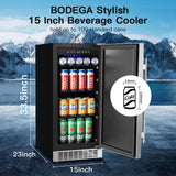 BODEGAcooler 15 Inch Beverage Cooler 100 Can Outdoor Fridge - YC-100A-US