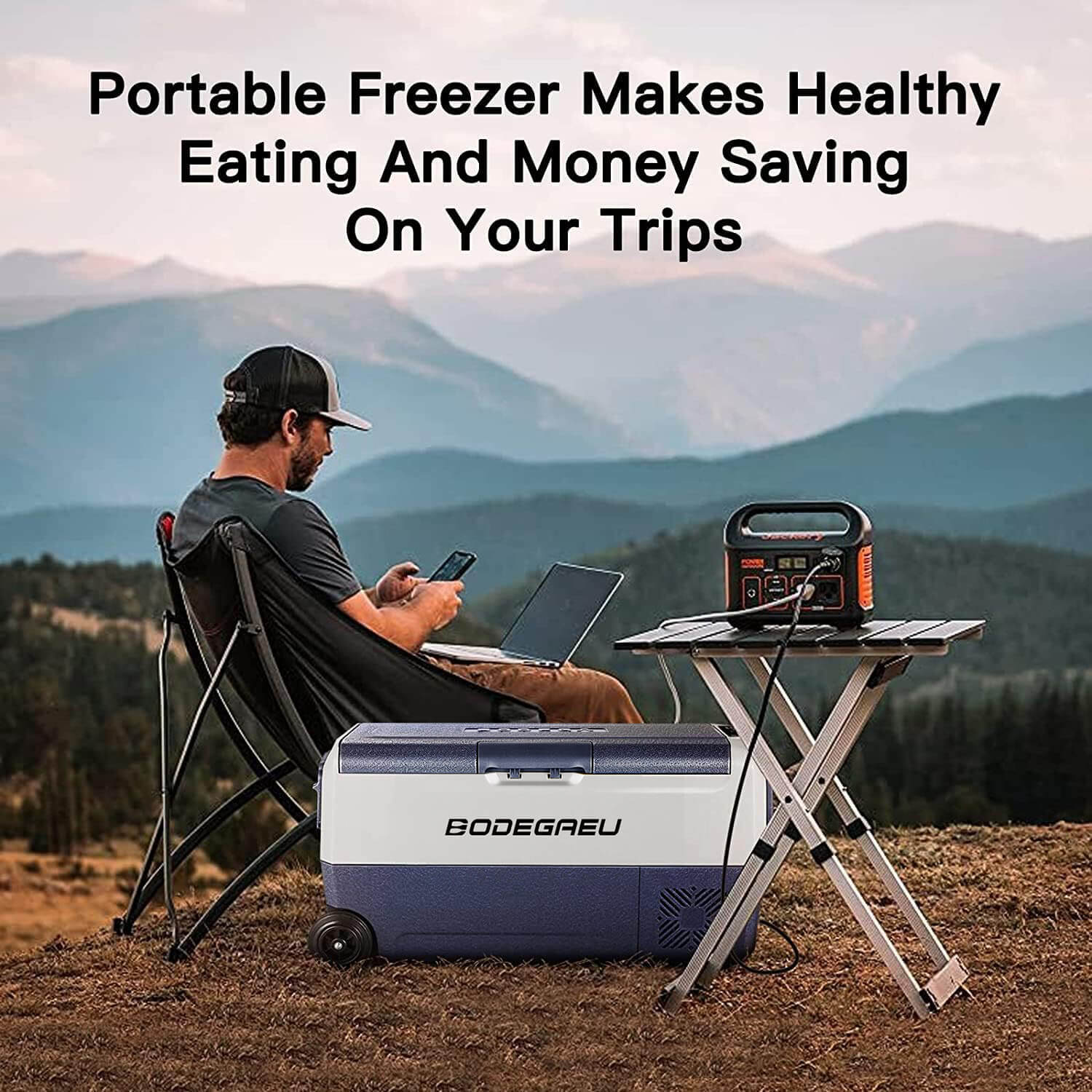 BODEGAEU  12V Portable Car Fridge 38qt/36L Dual Zone T36 - CE-T36-WIFI