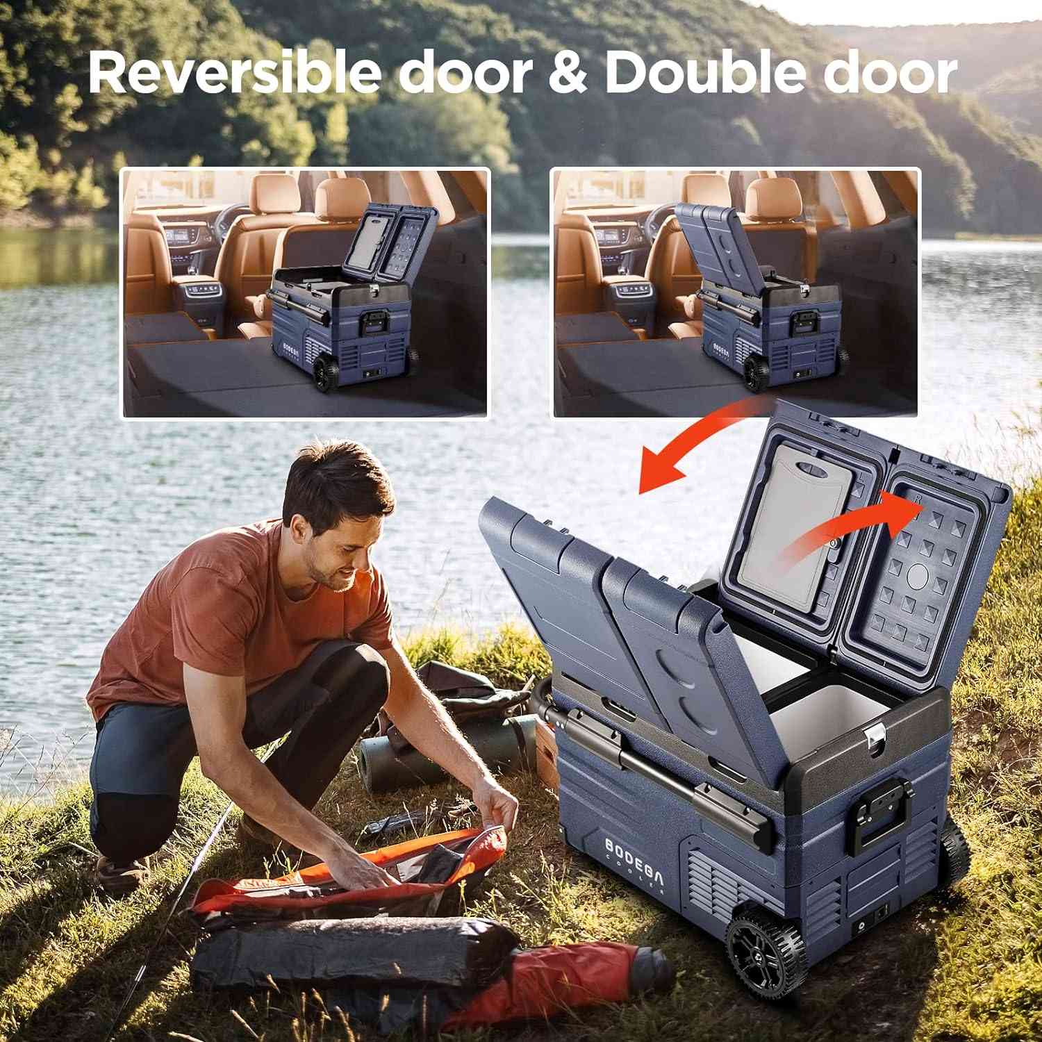 BODEGAcooler Car Fridge Dual Door Dual Zone 37/48/59QT - TAW45