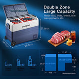 BODEGAcooler 12V Fridge 64qt/60L with Wheels Dual Zone - T60