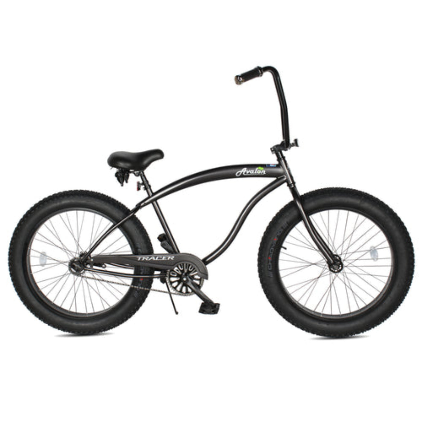 Tracer 26" Avalon GT Fat Tire Stretch Beach Cruiser Bike - MB-AVALON GT-BK/BK