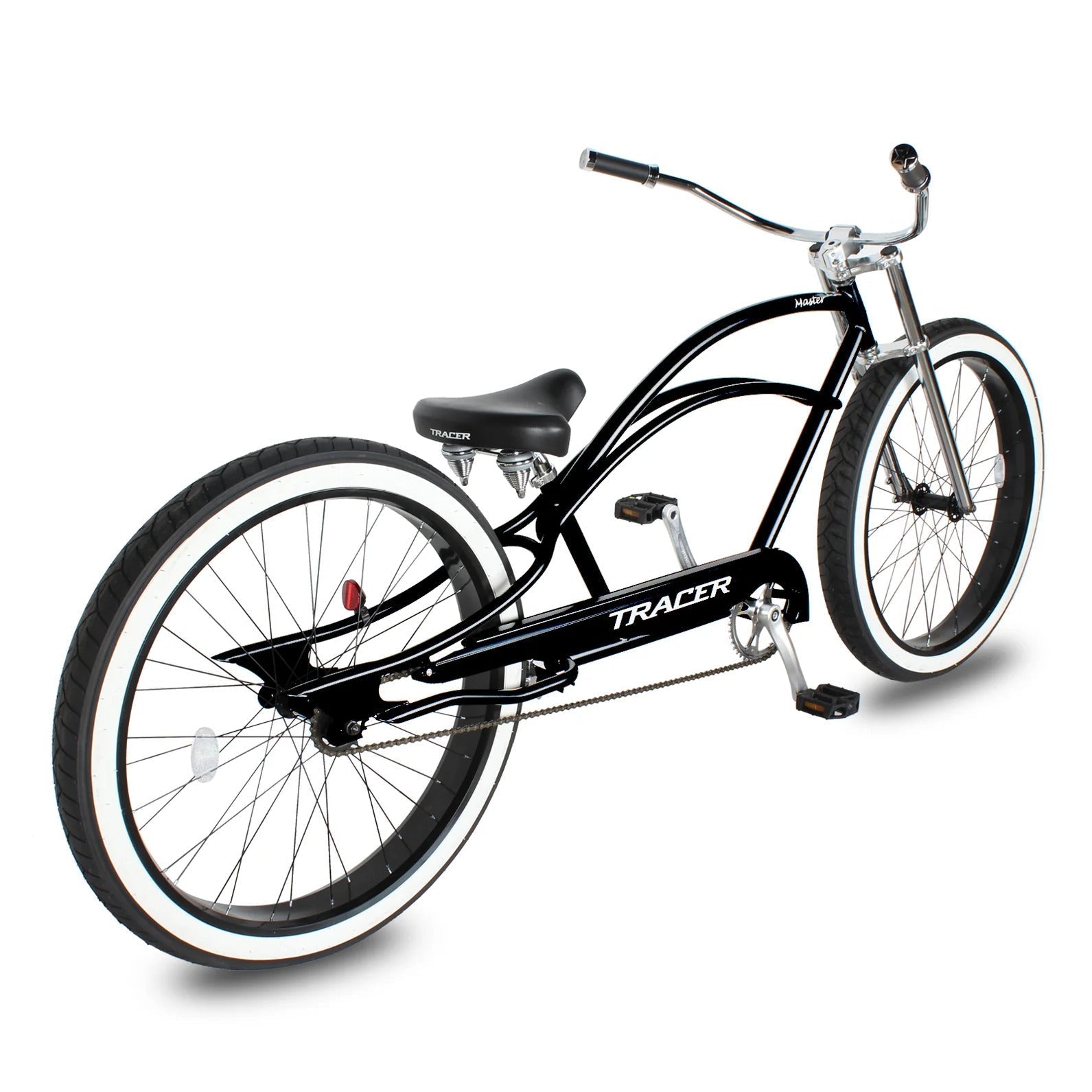 Tracer 29" Master 1-Speed Chopper Stretch Beach Cruiser Fat Tire Bike - MB-MASTER-BK