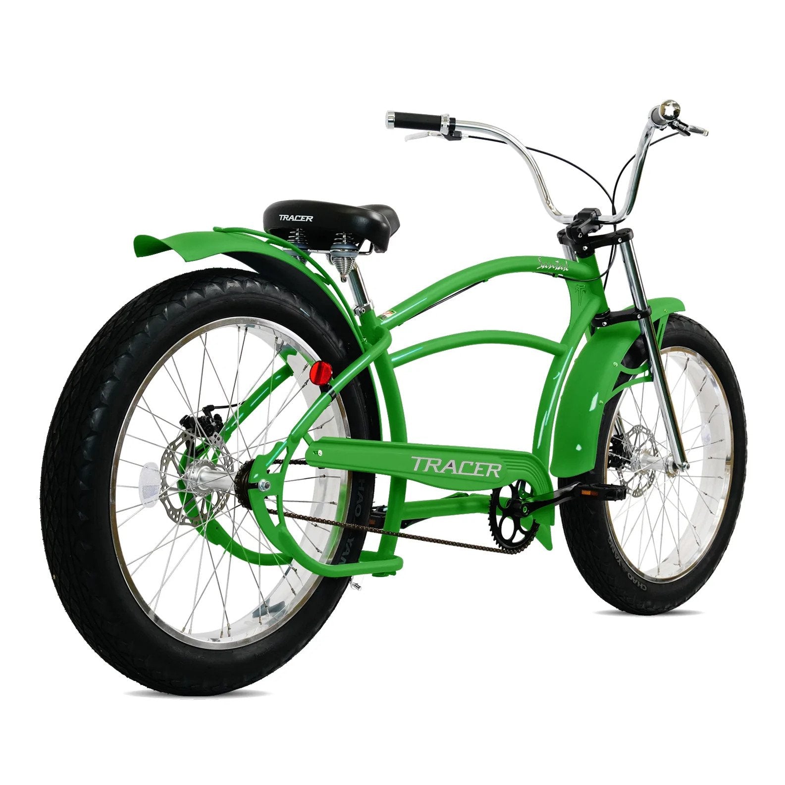 Tracer 26" Santak GT Chopper Stretch Cruiser 1-Speed Fat Tire Bike - MB-SANTAK-BL