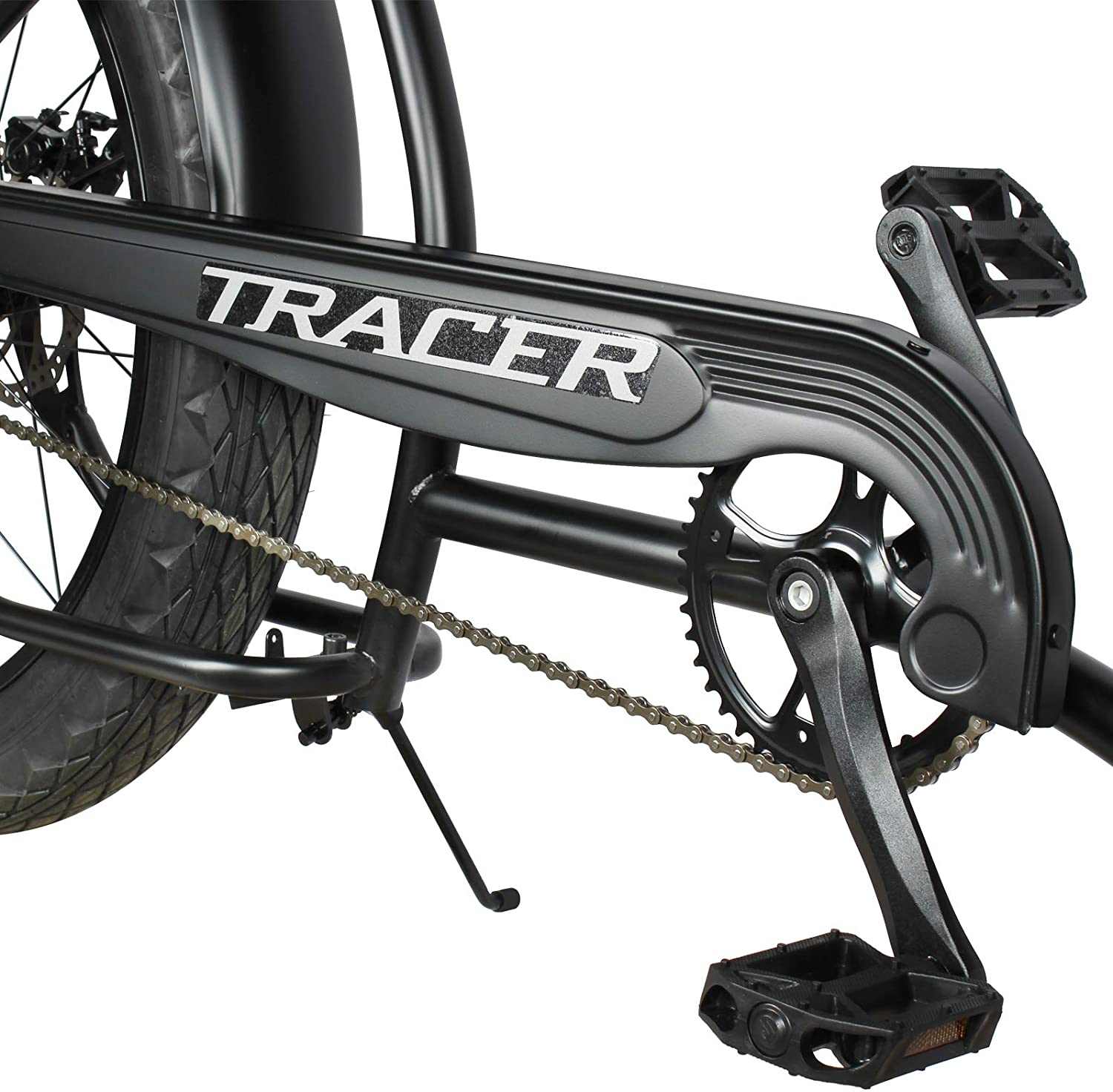 Tracer 26" Santak GT Chopper Stretch Cruiser 1-Speed Fat Tire Bike - MB-SANTAK-BL