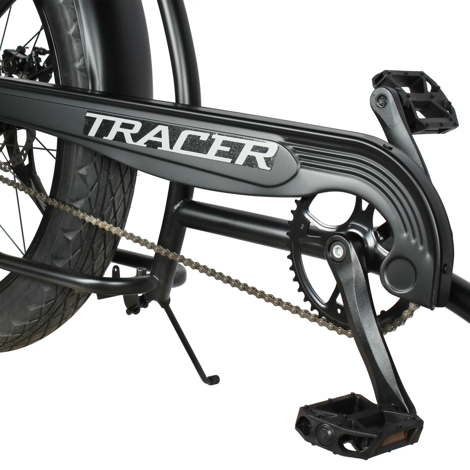 Tracer 26" Santak GT Chopper Stretch Cruiser 1-Speed Fat Tire Bike - MB-SANTAK-BL