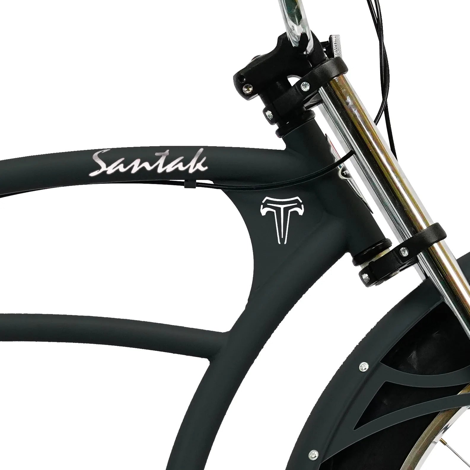Tracer 26" Santak GT Chopper Stretch Cruiser 1-Speed Fat Tire Bike - MB-SANTAK-BL