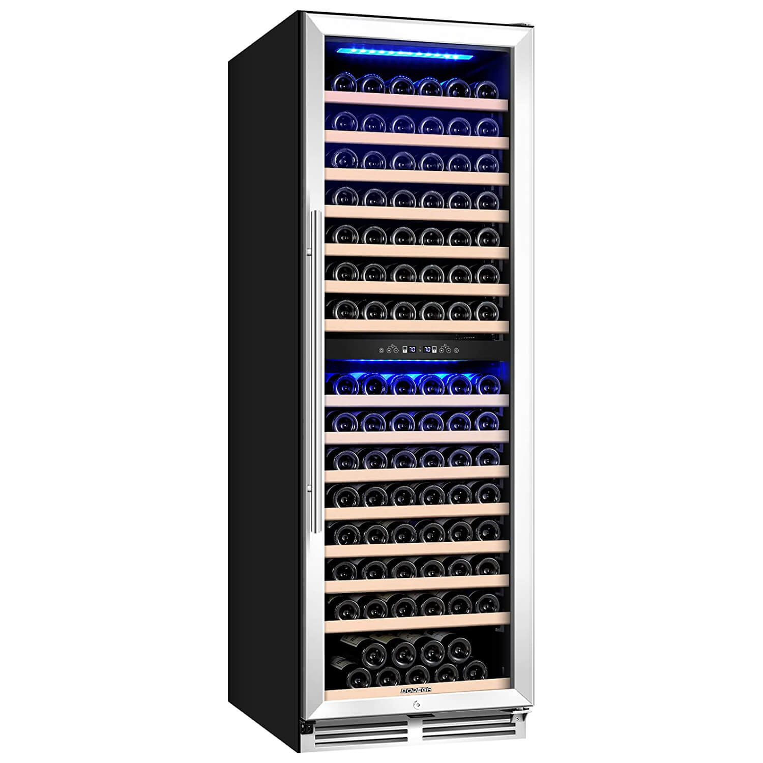 BODEGAcooler 24" Free Standing 174 Bottles Wine Cooler Dual Zone - JC-428B