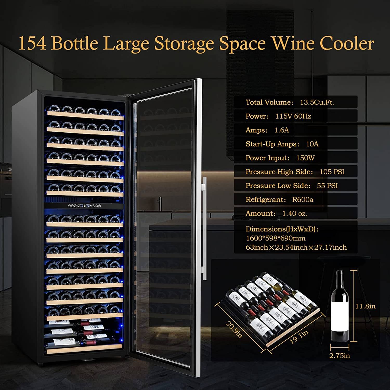BODEGAcooler 24" Large Capacity Wine Cooler - YC-510A