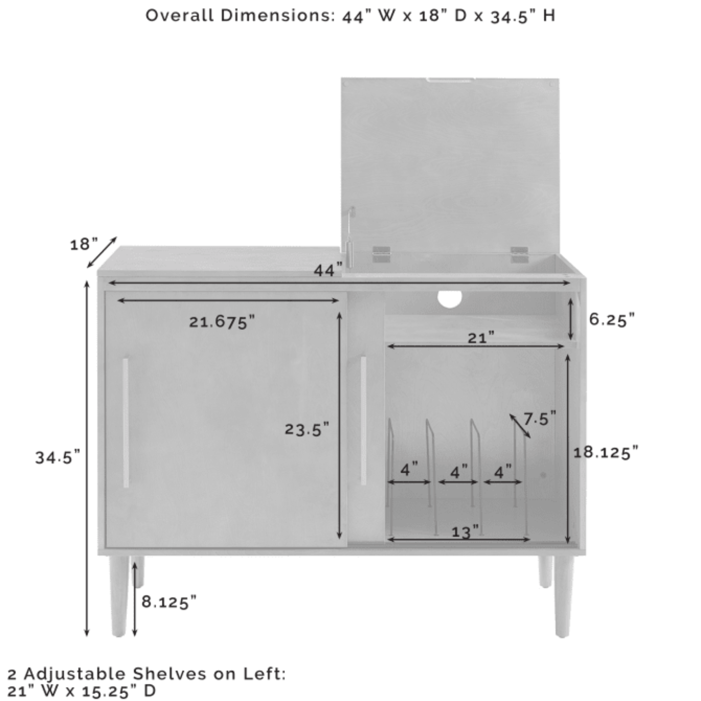 Crosley Everett 44 Inch Media Console  - CF1103