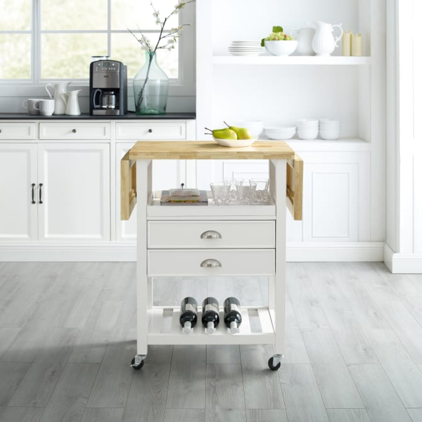 Crosley Bristol 45 Inch Double Drop Leaf Kitchen Cart - CF3023