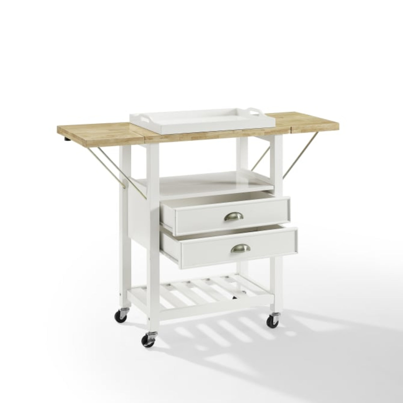 Crosley Bristol 45 Inch Double Drop Leaf Kitchen Cart - CF3023