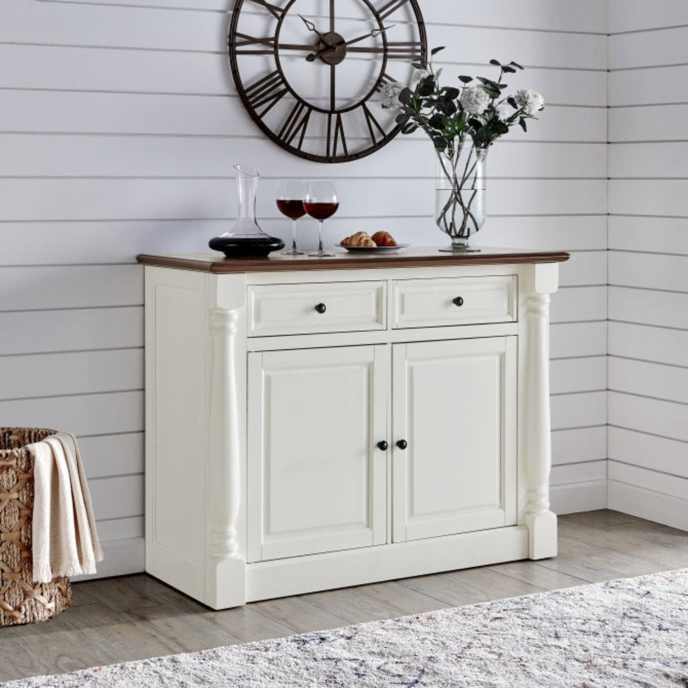 Crosley Shelby Sideboard Distressed-White - CF4206-WH