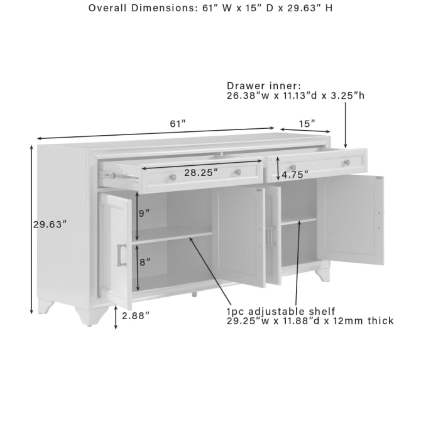Crosley Tara Sideboard - CF4209