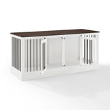 Crosley Winslow Medium Credenza Pet Crate - CF4501-WH
