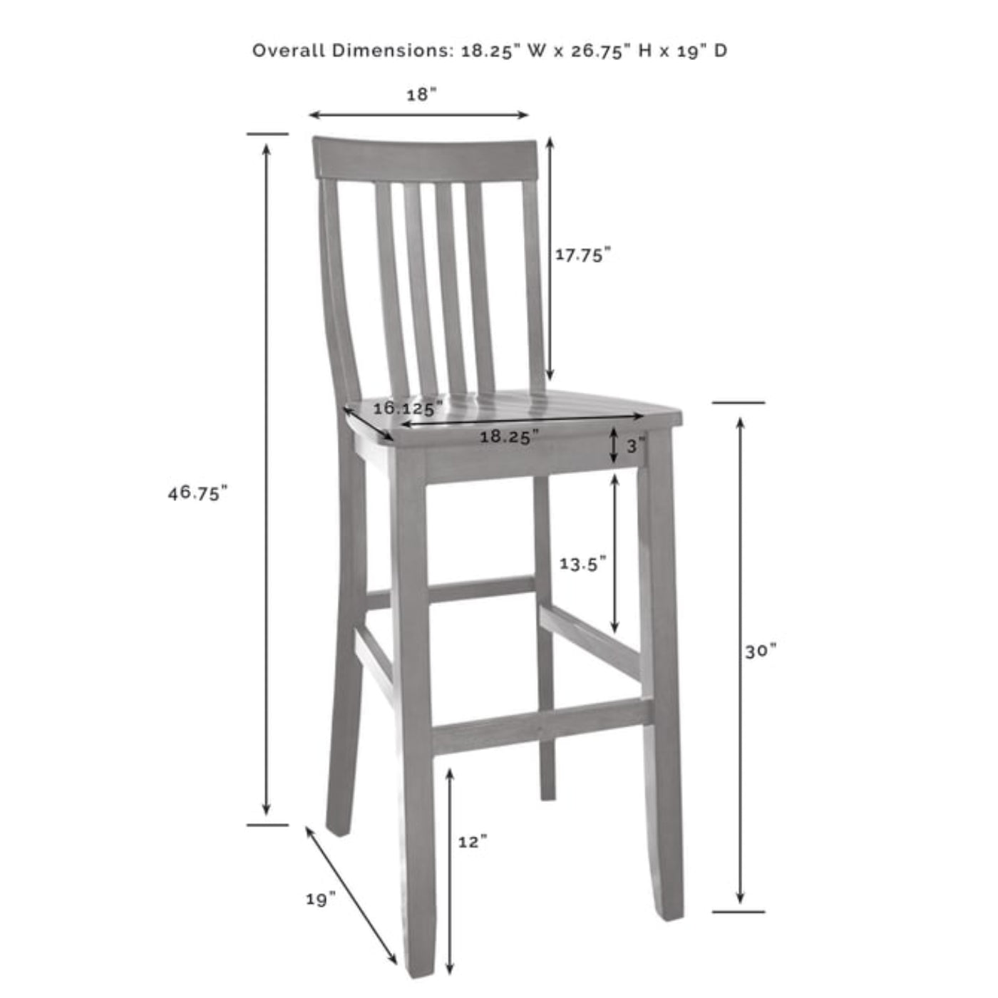 Crosley X-Back 2pc Bar Stool Set - CF500430