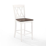 Crosley Shelby 18 Inch 2pc Counter Stool Set Distressed-White - CF501024-WH