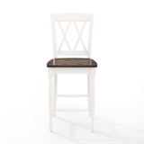 Crosley Shelby 18 Inch 2pc Counter Stool Set Distressed-White - CF501024-WH