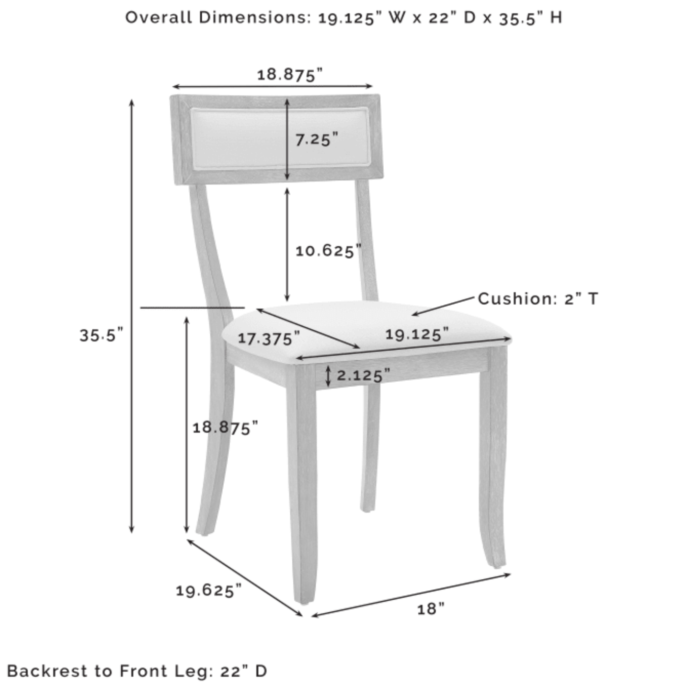 Crosley Alessia 2pc Dining Chair Set - CF501419-RG