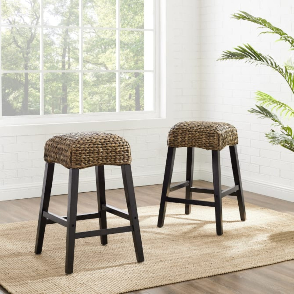 Crosley Edgewater 2pc Backless Counter Stool Set - CF502527-SG