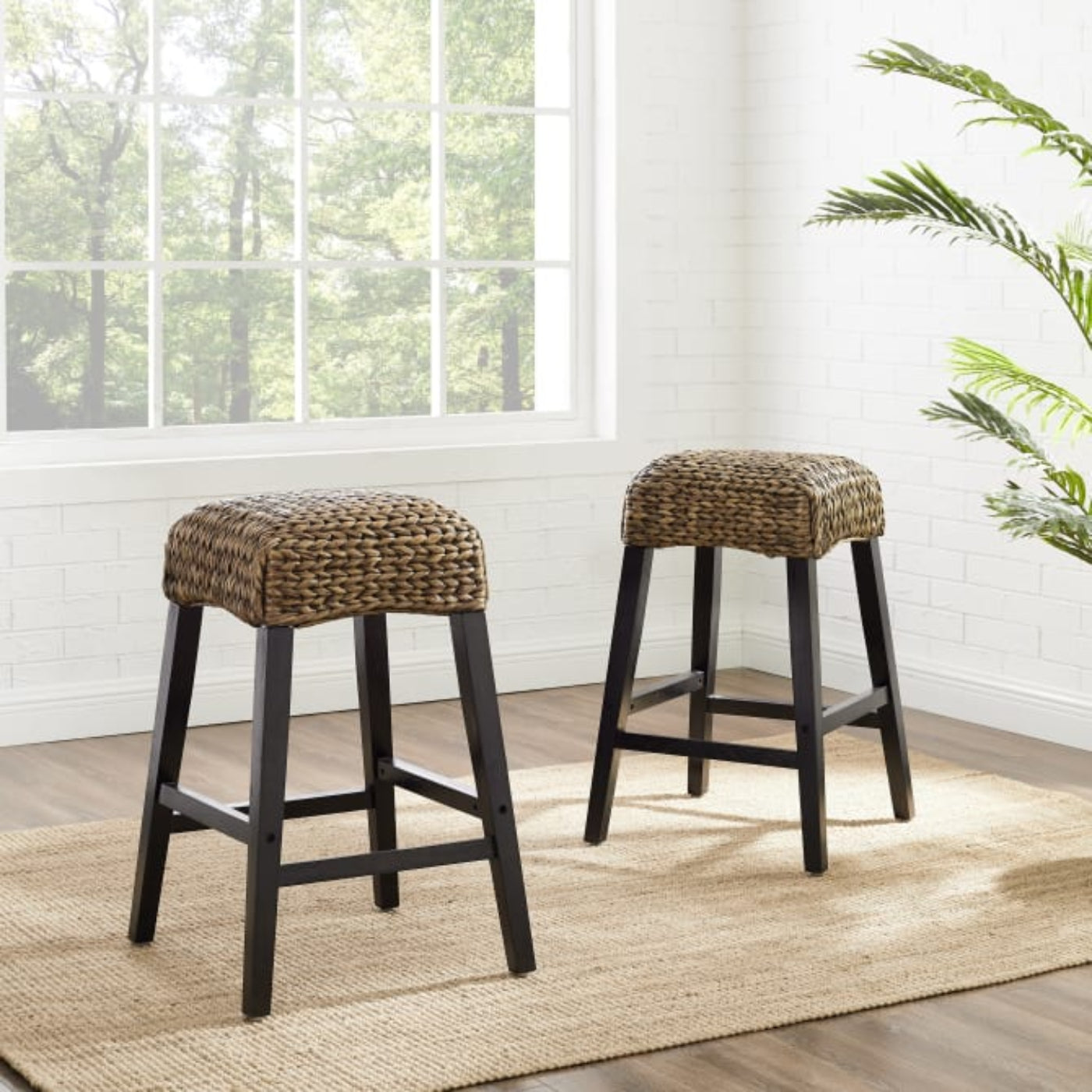 Crosley Edgewater 2pc Backless Counter Stool Set - CF502527-SG