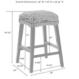 Crosley Edgewater 2pc Backless Counter Stool Set - CF502527-SG