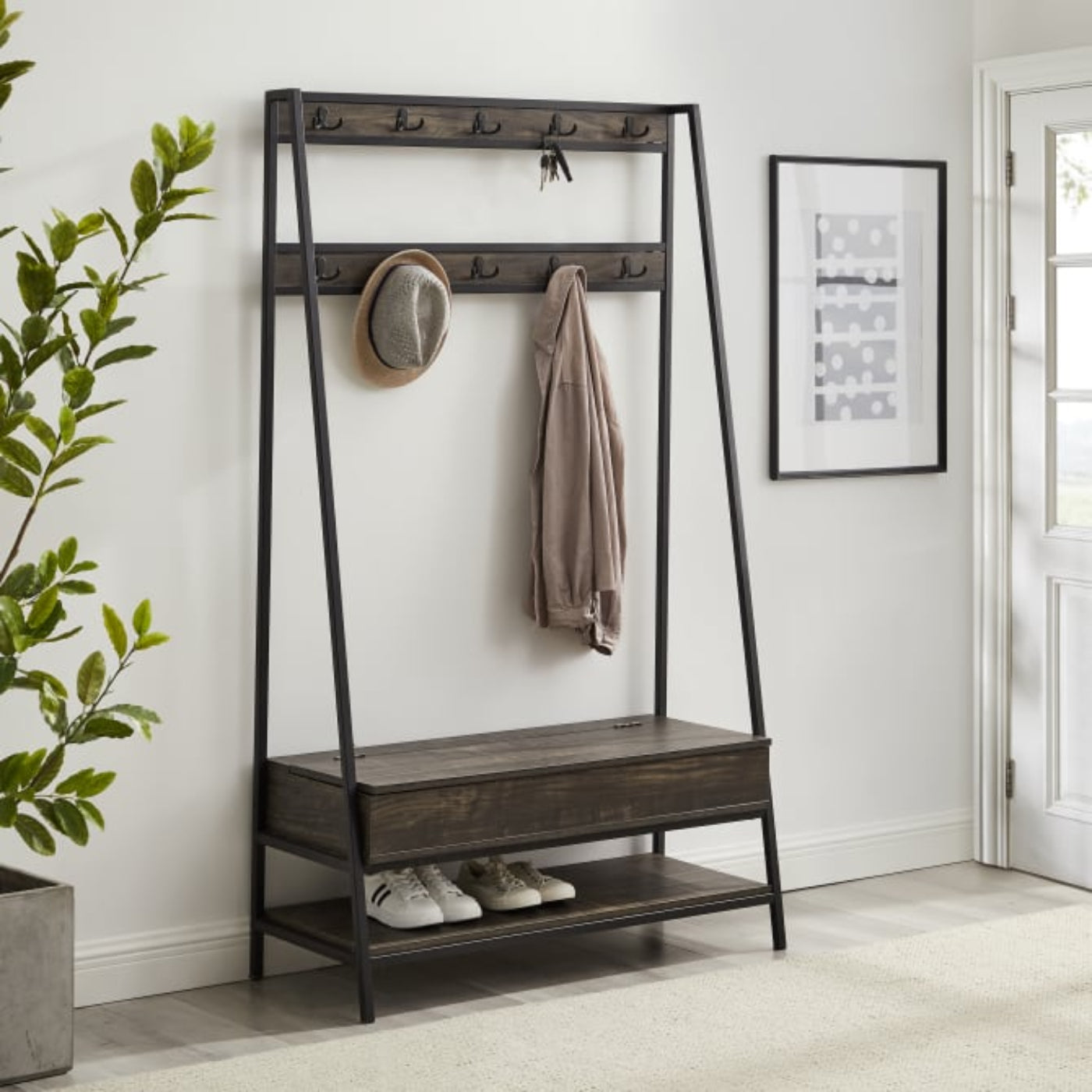 Crosley Jacobsen Hall Tree Brown-Ash - CF6036-BR
