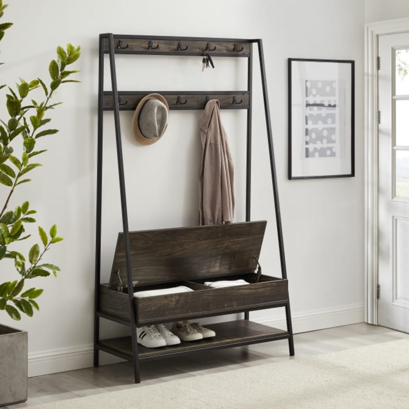 Crosley Jacobsen Hall Tree Brown-Ash - CF6036-BR