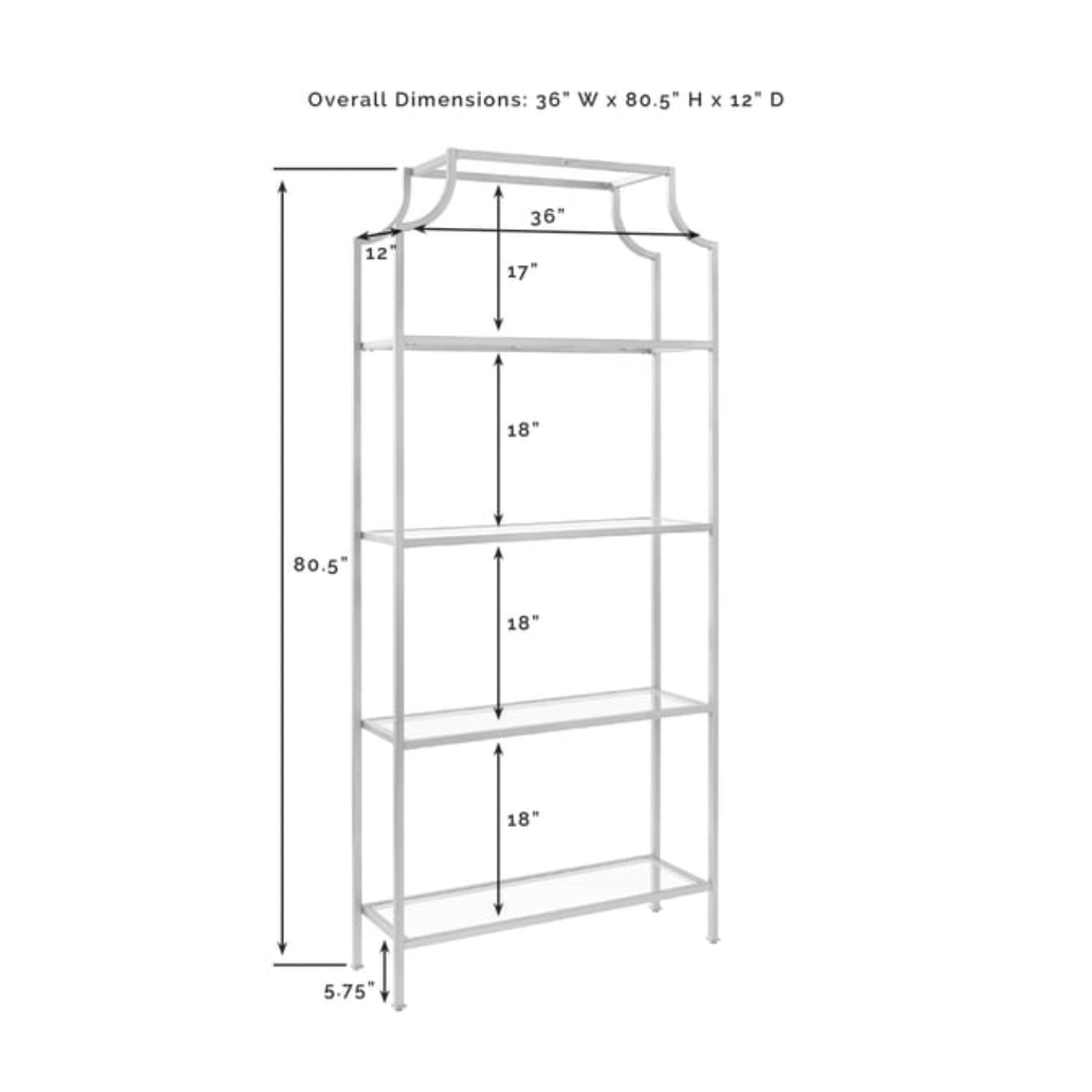 Crosley Aimee 36 Inch Etagere - CF6101