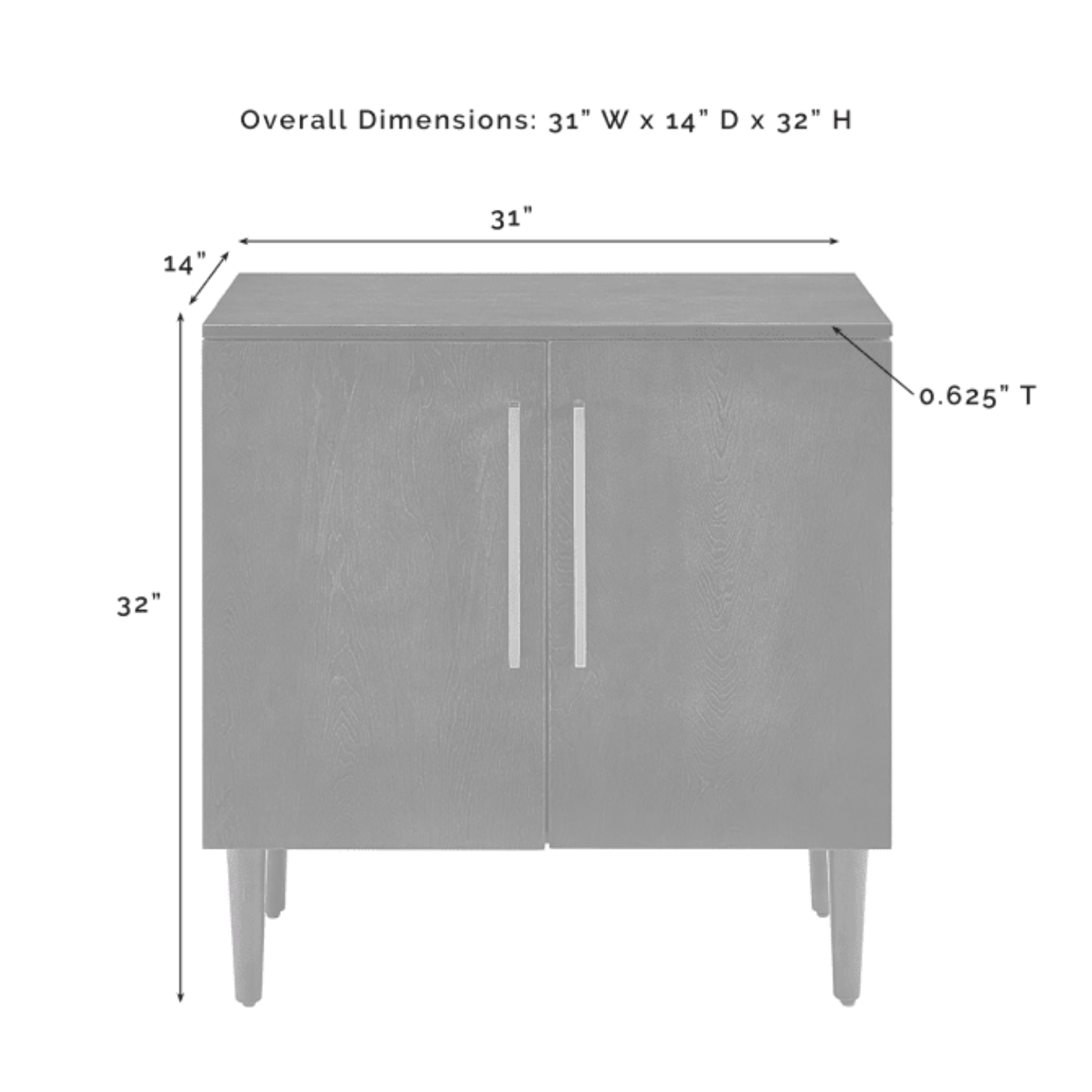 Crosley Everett 31 Inch Accent Cabinet - CF6122